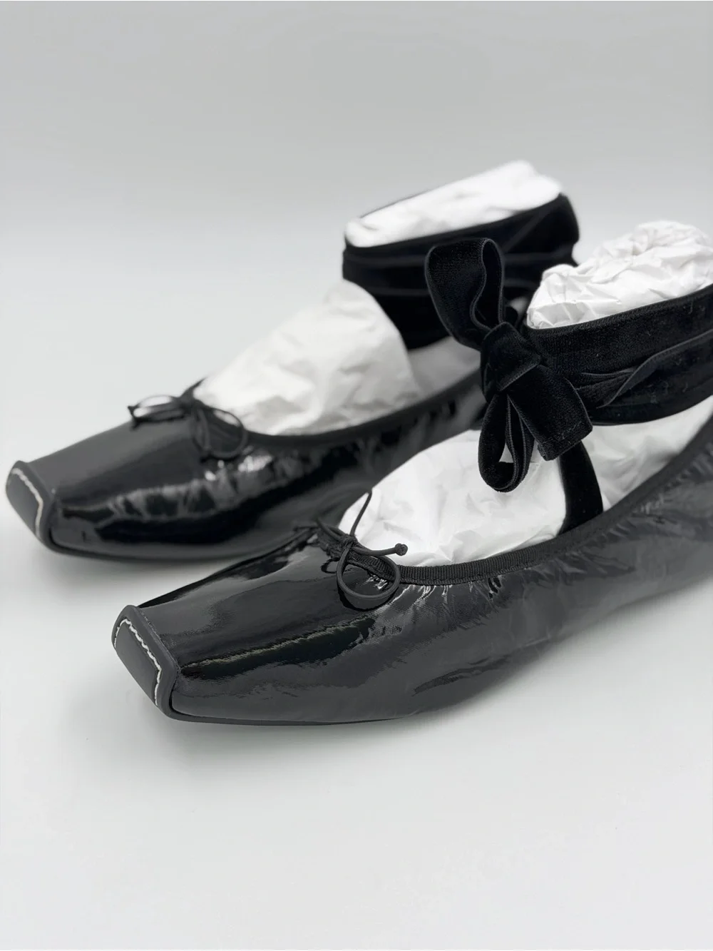 Tory Burch Ankle Wrap Ballerina Flats – Perfect Black – Size 8